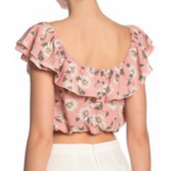NWT Show me your Mumu Darla ruffle Floral crop top - Picture 3 of 6